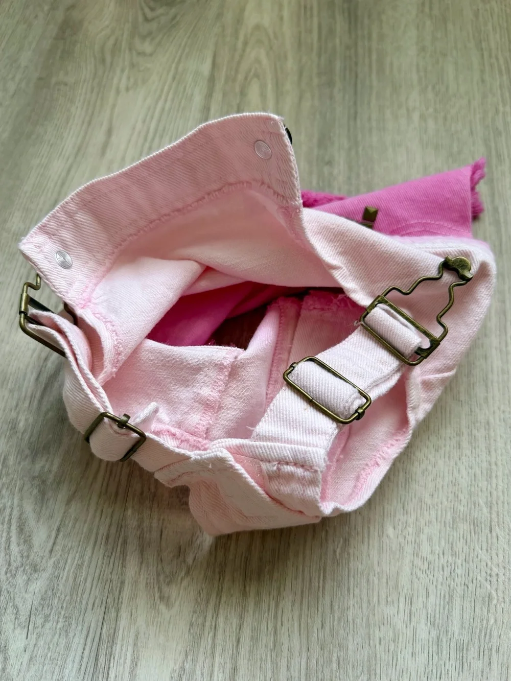 Pink Ombre - Denim Overalls for Pets/Small Dogs w/ Studded Accents on Pockets